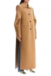 Khaite Women's Long Coat With Deep Side Slits In Beige