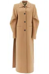 Khaite Women's Long Coat With Deep Side Slits In Camel (beige)