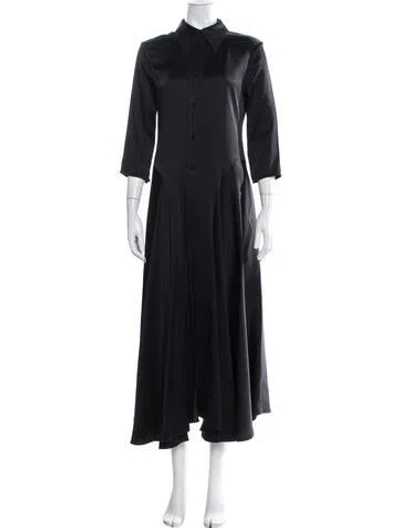 Pre-owned Khaite Long Dress In Black