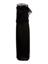 Khaite Long Silk Organza Dress In Black