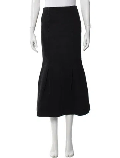 Pre-owned Khaite Long Skirt In Black