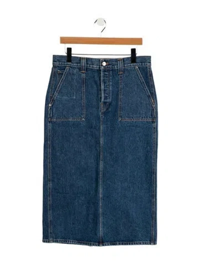 Pre-owned Khaite Long Skirt In Blue