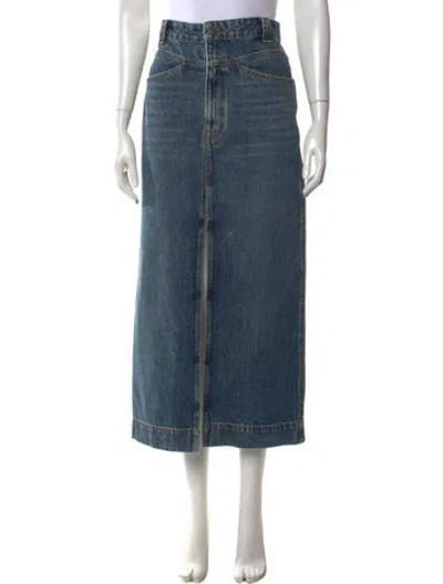 Pre-owned Khaite Long Skirt In Blue