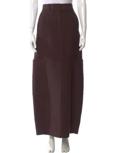 Pre-owned Khaite Long Skirt In Brown
