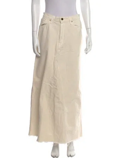 Pre-owned Khaite Long Skirt In Neutral