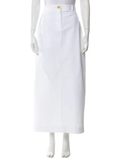 Pre-owned Khaite Long Skirt In White