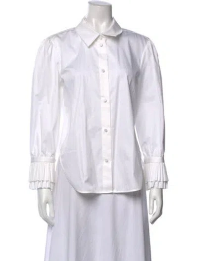 Pre-owned Khaite Long Sleeve Blouse In Neutral