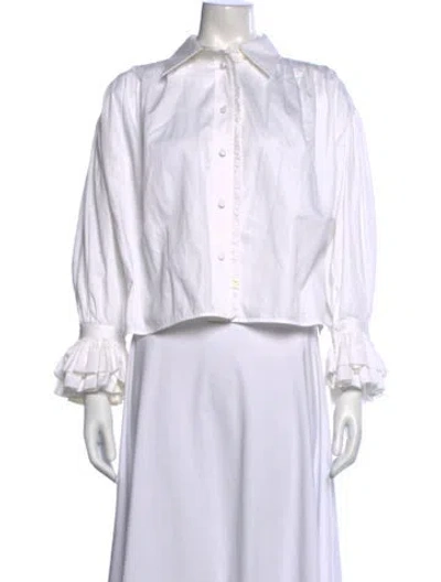 Pre-owned Khaite Long Sleeve Blouse In Neutrals