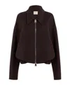 Khaite Chocolate Wool Oversize Odin Jacket In Brown