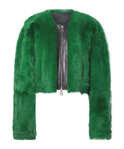 Khaite Long Sleeve Jacket In Green