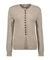 Khaite Cappuccino Cashmere Josette Cardigan In Nude