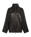 Khaite High-collar Zip-front Jacket In Black