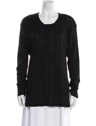 Pre-owned Khaite Long Sleeve Shirt In Black