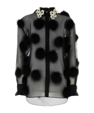 Khaite Long Sleeve Shirt In Black