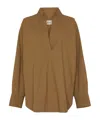 Khaite Tito Long-sleeve Top In Brown