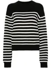 Khaite Viola Cashmere Blend Sweater In Black,ivory