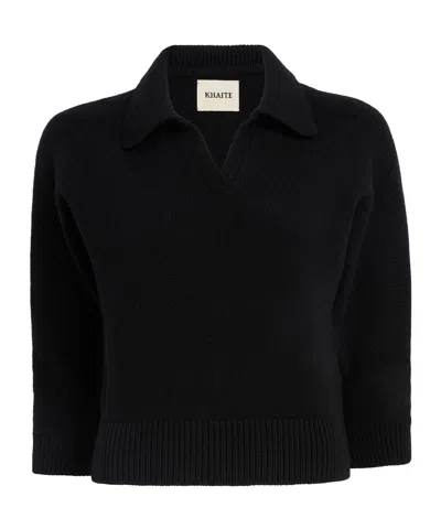 KHAITE KHAITE HERVE V-NECK POLO JUMPER