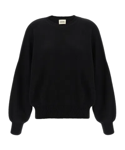 Khaite Long Sleeve Sweater In Black