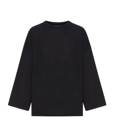 Khaite Long Sleeve Sweater In Black