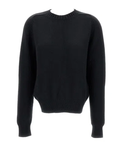 Khaite Long Sleeve Sweatshirt In Black