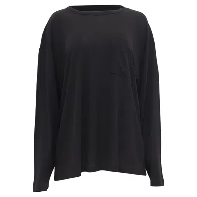 Khaite Long Sleeve T-shirt In Black Viscose