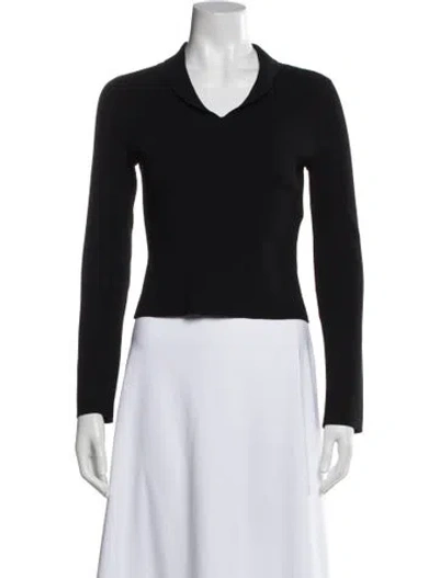 Pre-owned Khaite Long Sleeve Top In Black