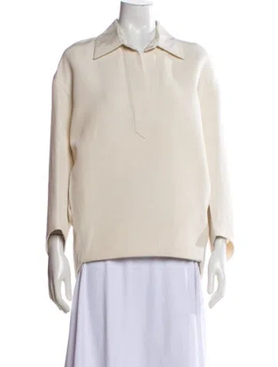 Pre-owned Khaite Long Sleeve Top In Neutral