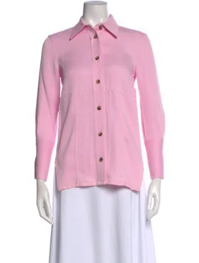 Pre-owned Khaite Long Sleeve Top In Pink