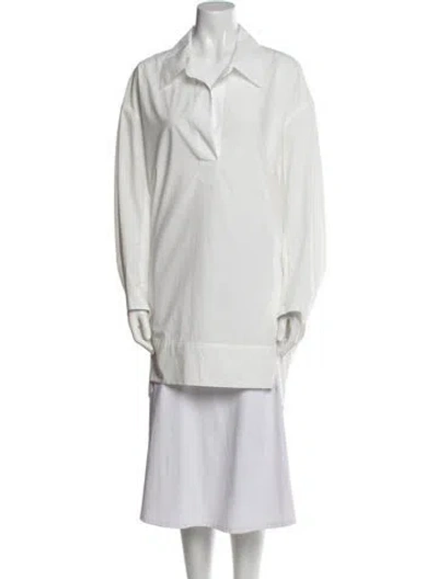Pre-owned Khaite Long Sleeve Tunic In White