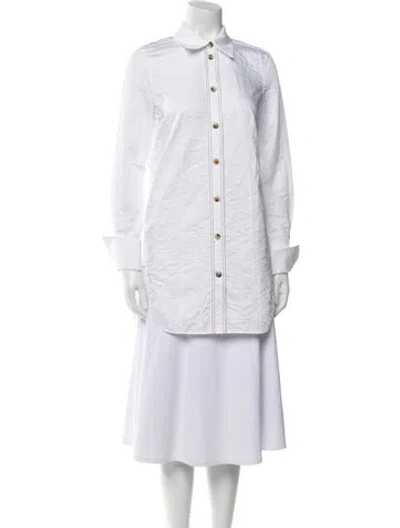 Pre-owned Khaite Long Sleeve Tunic In White