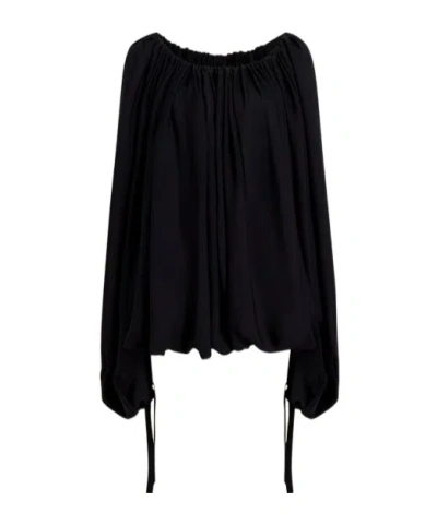 Khaite Long-sleeved Blouse In Black