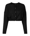 Khaite Long-sleeved Cardigan In Black