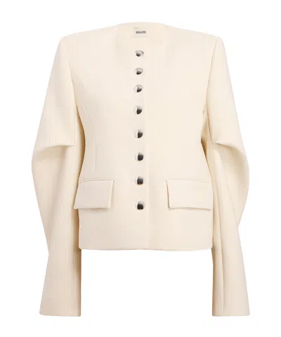 Khaite Long-sleeved Casual Jacket In Neutral