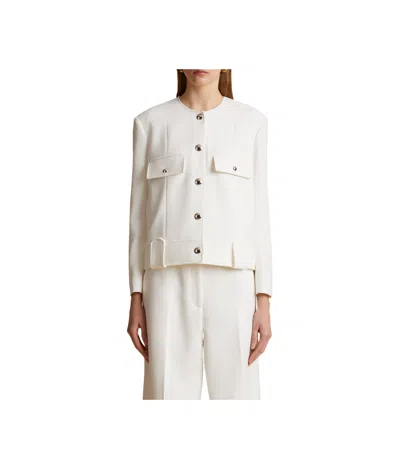 Khaite Long-sleeved Casual Jacket In White