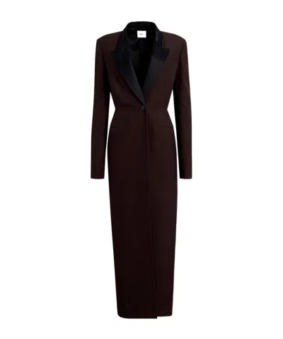 Khaite Long-sleeved Coat In Black