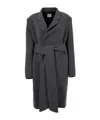 Khaite Long-sleeved Coat In Black