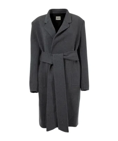 Khaite Long-sleeved Coat In Black