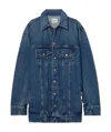 Khaite Long-sleeved Denim Coat In Blue