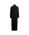 Khaite Lexi Open-back Tie-neck Silk-chiffon Turtleneck Maxi Dress In Black
