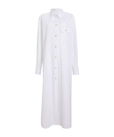 Khaite Long-sleeved Dress In White