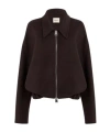 Khaite Chocolate Wool Oversize Odin Jacket In Brown