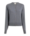 Khaite Jackie Wool-blend Cardigan In Gray