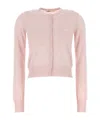 Khaite Pink Cashmere Lilou Cardigan In Nude