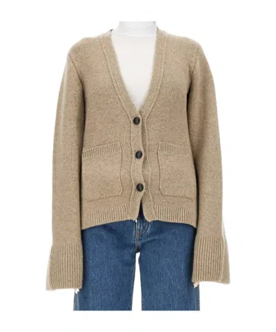 KHAITE KHAITE V-NECK KNITTED CARDIGAN