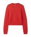Khaite Long-sleeved Knitted Shirt In Red