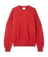 Khaite Long-sleeved Knitted Shirt In Red
