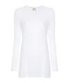 Khaite Long-sleeved Knitted T-shirt In White