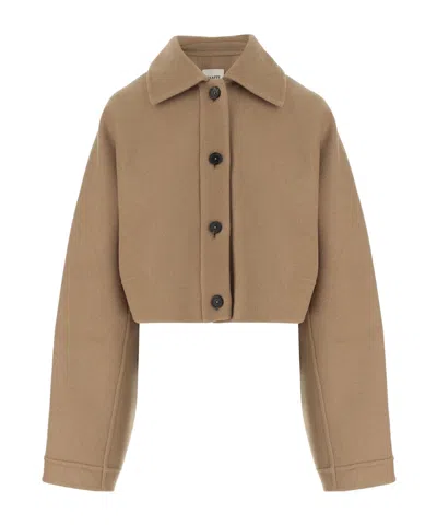 KHAITE KHAITE BUTTON-UP CROPPED JACKET