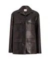 Khaite Morsson Leather Single-breasted Jacket In Black