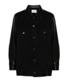 Khaite Grizzo Leather-panels Denim Jacket In Black